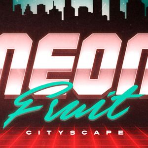 Neon Fruit Cityscape