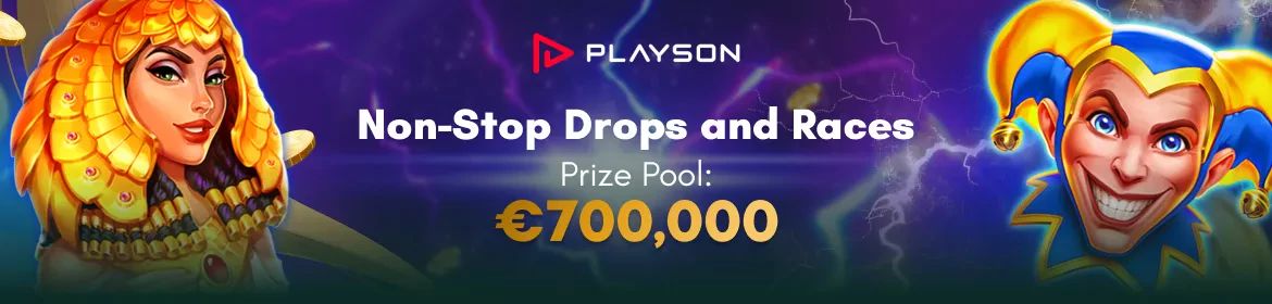 Playson Non-Stop Drops & Races & Cash Days Netzwerk-Aktion